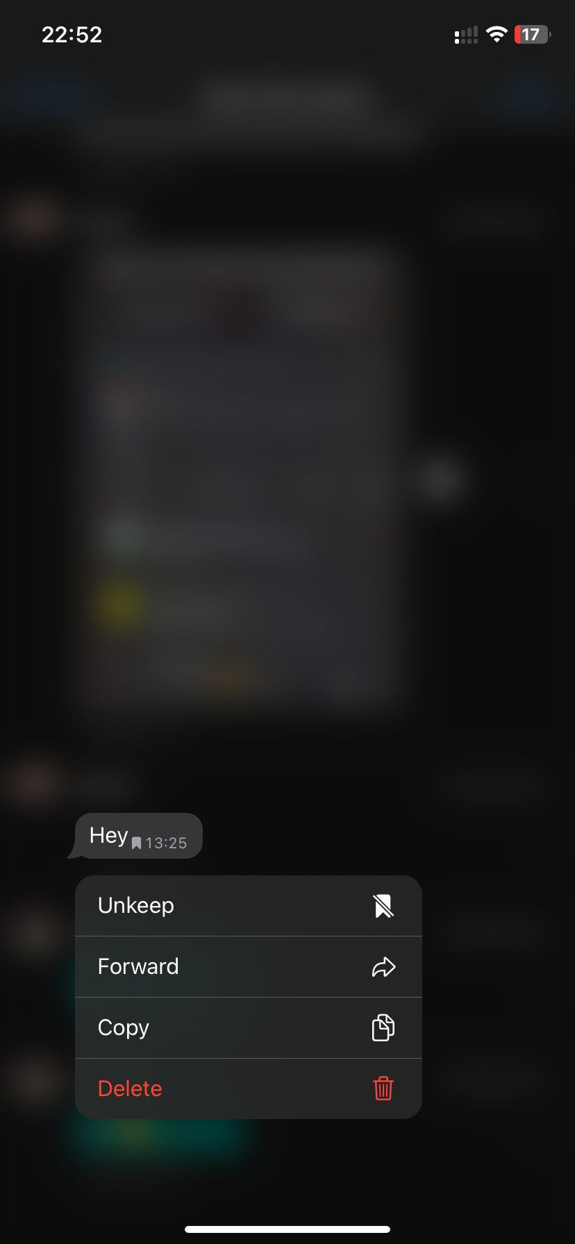 Undo keep option in chat settings